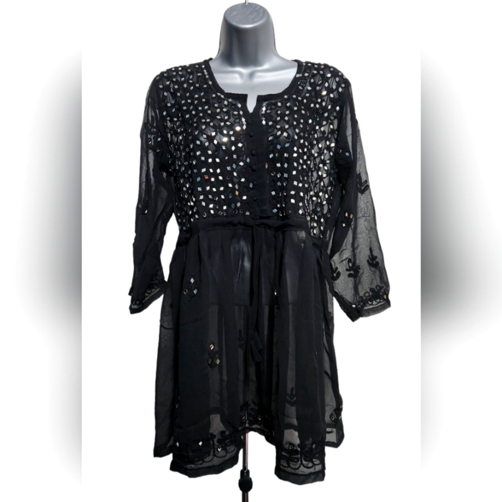 ASTA Selections - Hand Embroidered Chiffon Short Kurta